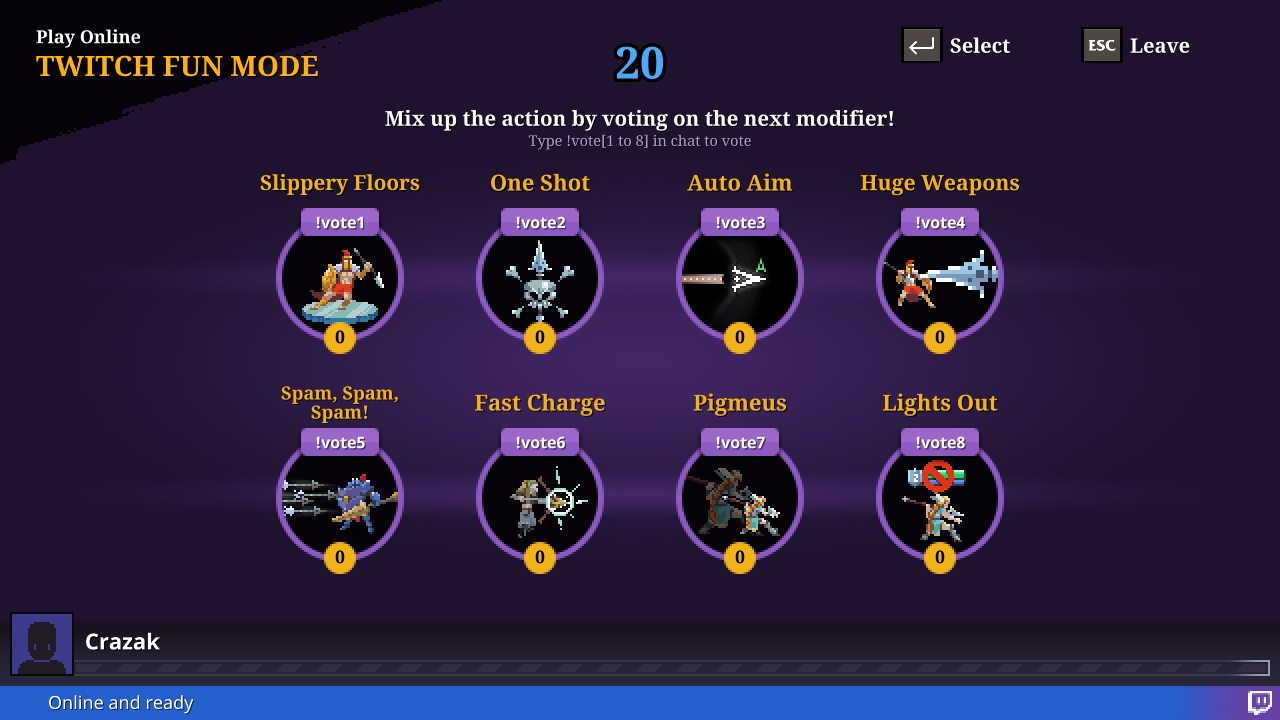 strikers edge twitch integration screenshot